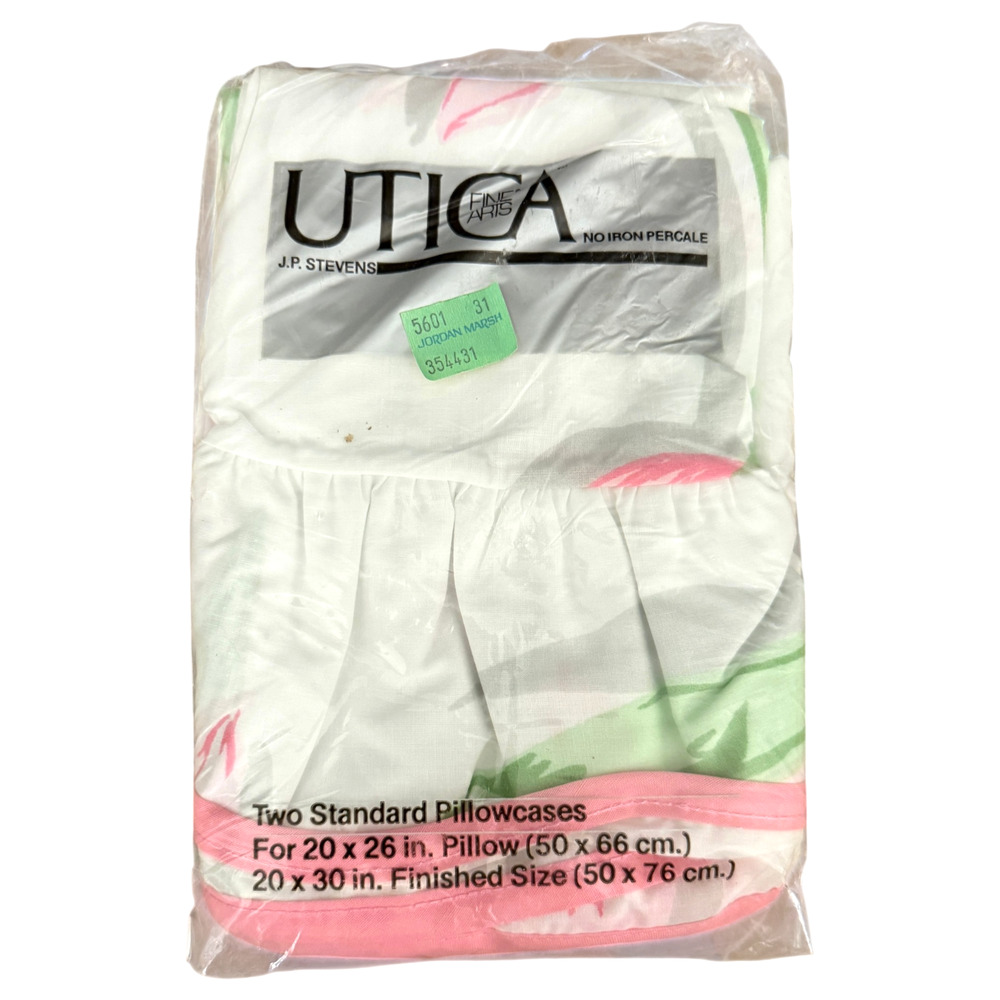NEW Utica 2 Standard Pillowcases La Belle Tulipe Floral Stevens Fine Arts READ